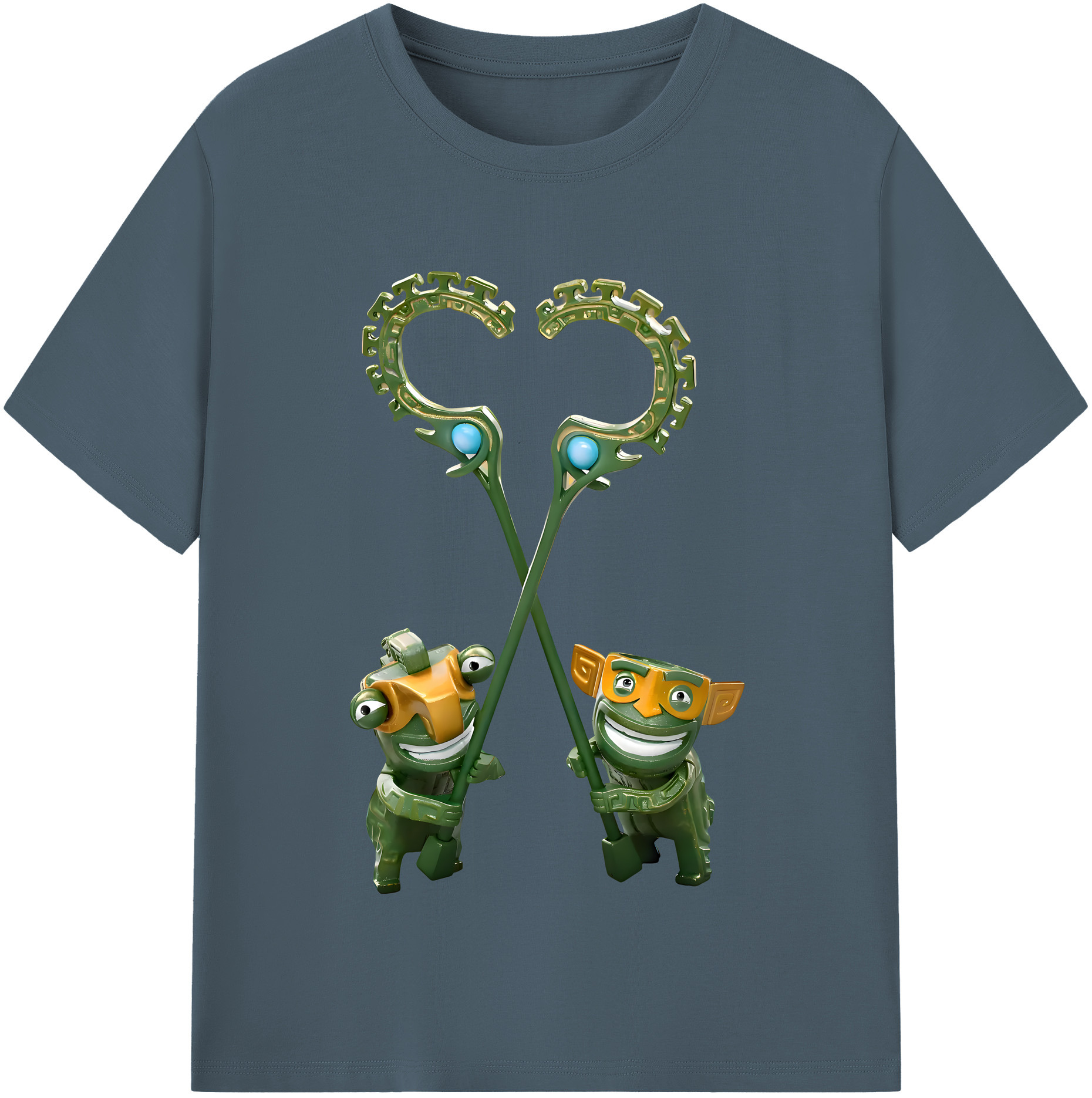 （画像用） Ne Zha 2 ナタ 魔童の大暴れ 綿100％半袖Tシャツ（フロントプリント）